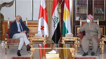 President Masoud Barzani received the Georgian Ambassador to Iraq, Mr. Zaza Kandelaki