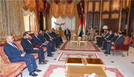 President Masoud Barzani receives a high-ranking delegation from the Sadrist Movement.