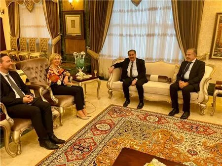 Ambassador Paula Ganly, visited Hoshyar Zebari, member of the Political Bureau of the KDP.