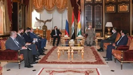 President Masoud Barzani received Elbrus Kutrashev Russian Ambassador and Discuss IS Threat in Iraq and Syria