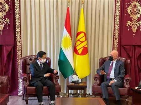 Mahmoud Muhammad, the member of Kurdistan Democratic Party Polit Bureau and the head of Cultural and Media institute (KDP-CMI). Welcomed The Japanese Consul Mr. Arakawa Mikihiro.