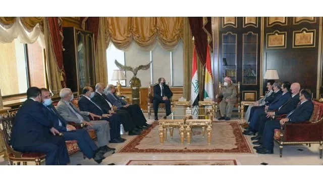 President Masoud Barzani receives former prime minister of Iraq.