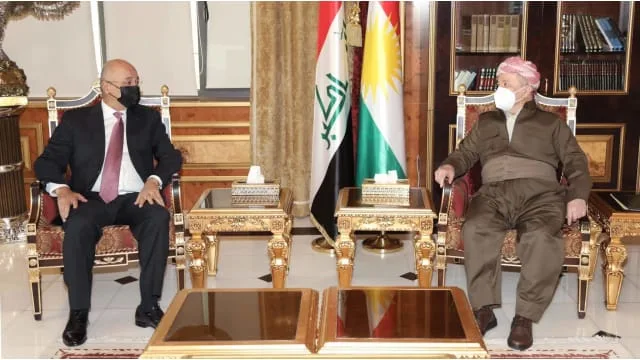 President Massoud Barzani welcomes Dr. Barham Salih, President of Iraq.