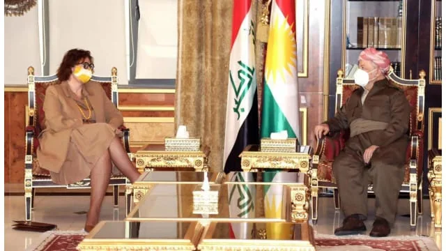 President Masoud Barzani welcomes the Head of the European Mission Cooperation Office