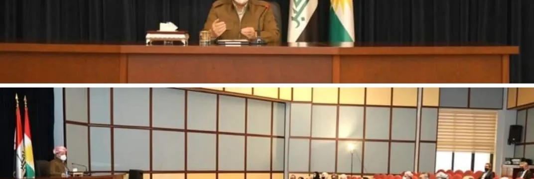 President Barzani meets with the Kurdistan Democratic Party faction in Iraq's House of Representatives