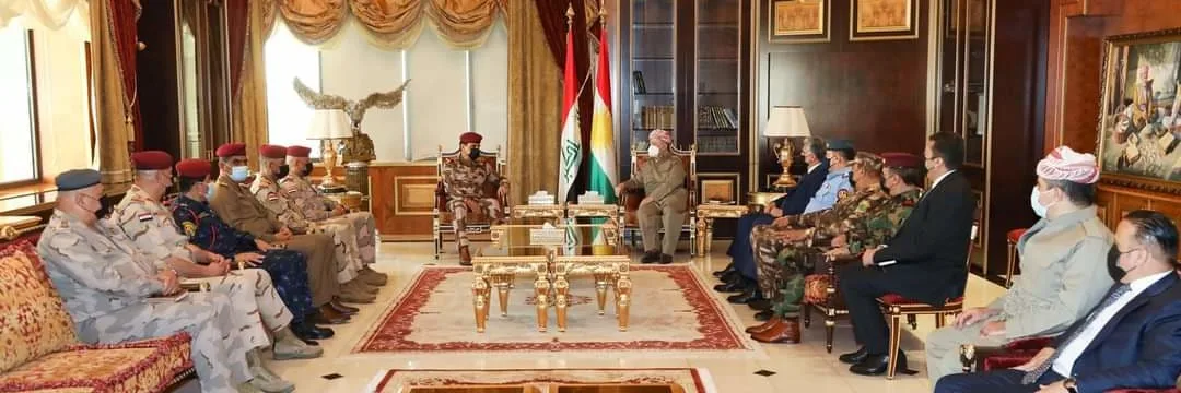 President Barzani calls for further cooperation  between the Kurdistan Peshmerga forces and the Iraqi security forces.