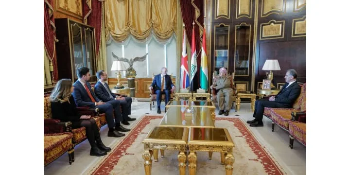 President Masoud Barzani welcomed British Ambassador to Iraq Steve Hitchen.