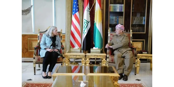 President Masoud Barzani welcomed US Ambassador Alina Romanowski.