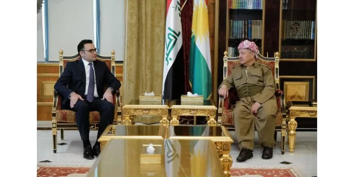 President Masoud Barzani welcomed Mr. Memet Mevlut Yakut the Consul General of Turkey in Erbil, during a meeting to mark the conclusion of his mission in the Kurdistan Region.