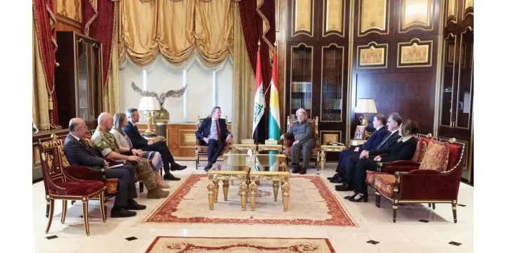 President ‪Barzani ‬ receives the Consuls of the Netherlands and Germany in Erbil