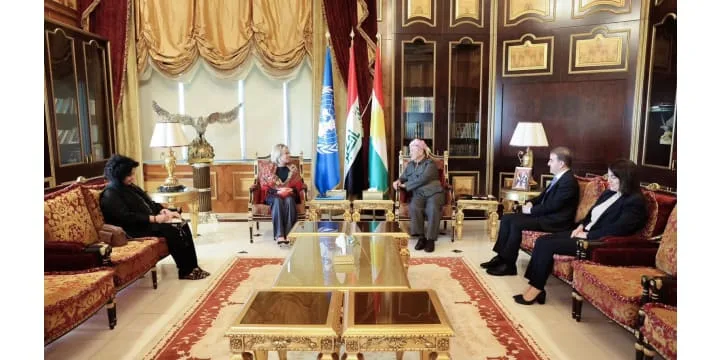President Barzani receives UN Secretary-General's Special Representative for Iraq