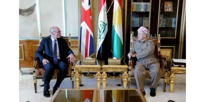 President Barzani Receives the UK Ambassador to Iraq