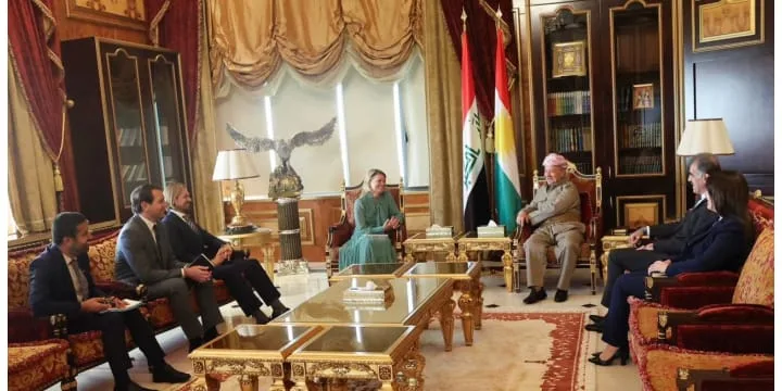 President Barzani receives the new  Consul General of the United Kingdom in Erbil.