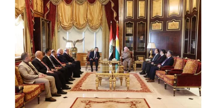 President Barzani receives a joint delegation of Iraqi and Kurdistan Region Integrity Commissions