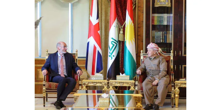 President Barzani receives Ambassador of the United Kingdom to Iraq