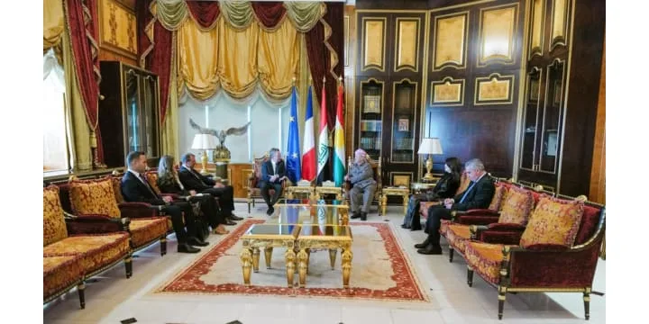 الرئيس بارزاني يستقبل السفير الفرنسي لدى العراق