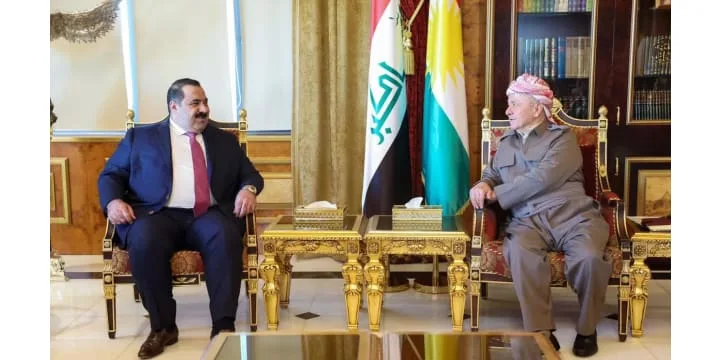 الرئيس بارزاني يستقبل رئيس تحالف العزم والوفد المرافق له