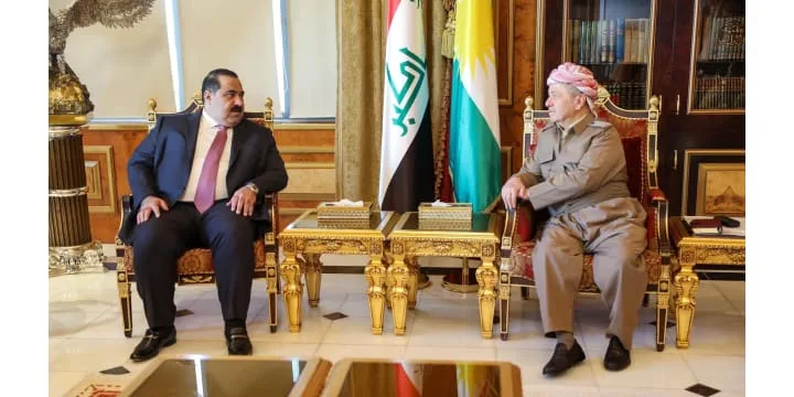الرئيس بارزاني يستقبل رئيس تحالف العزم