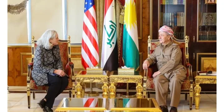 الرئيس بارزاني يستقبل السفيرة الأمريكية لدى العراق