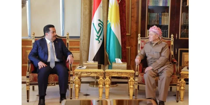 President Barzani receives the Prime Minister of the Federal Republic of Iraq