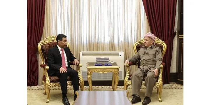 الرئيس بارزاني يستقبل الأمين العام للمشروع الوطني العراقي والوفد المرافق له