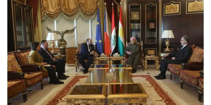 الرئيس بارزاني يستقبل السفير التشيكي لدى العراق