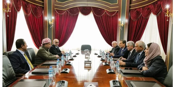الرئيس بارزاني يستقبل هيئة رئاسة المجلس الوطني الكوردي في سوريا