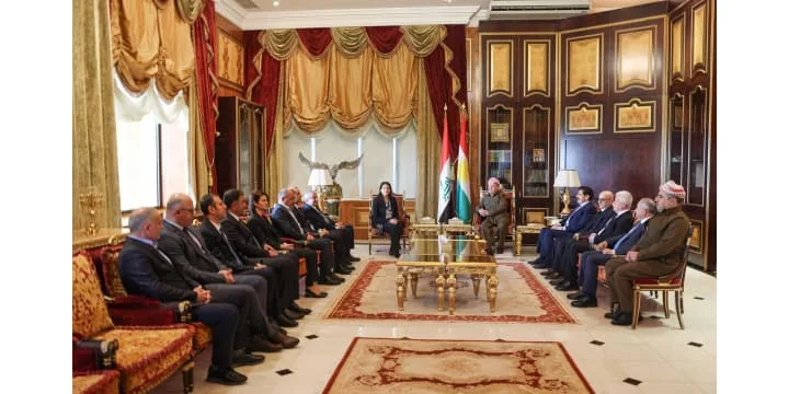 الرئيس بارزاني يستقبل وفد إمرالي