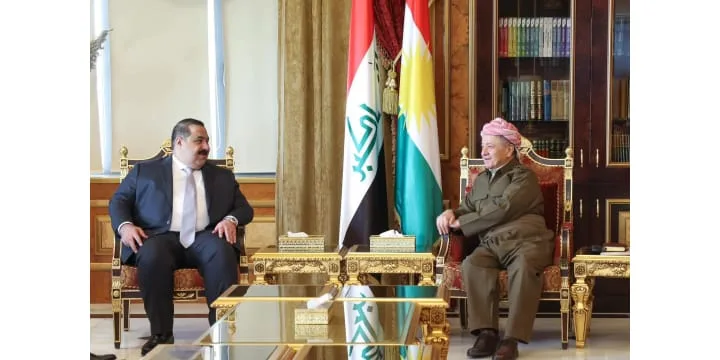 President Barzani Receives the President of the Azm Alliance