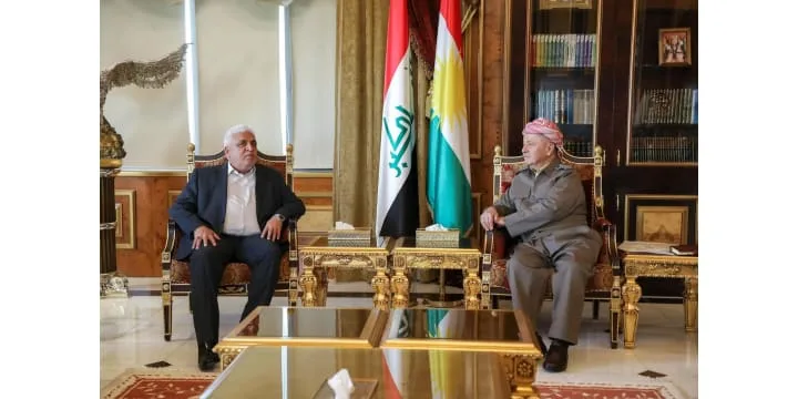 الرئيس بارزاني يستقبل رئيس هيئة الحشد الشعبي