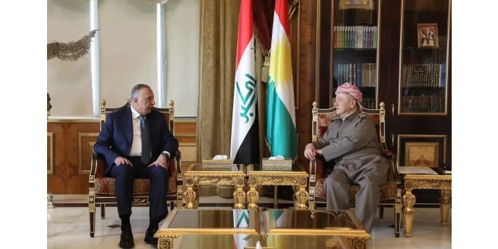 الرئيس بارزاني يستقبل رئيس الوزراء العراقي السابق