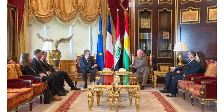 الرئيس بارزاني يستقبل السفير الفرنسي لدى العراق