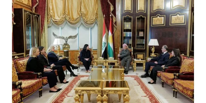 الرئيس بارزاني يستقبل نائبة مساعد وزير الخارجية الأمريكي
