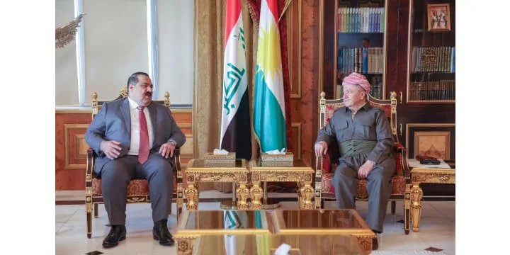 الرئيس بارزاني يستقبل رئيس تحالف العزم