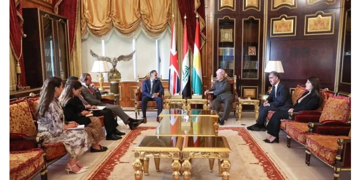 President Barzani Receives the New British Ambassador to Iraq