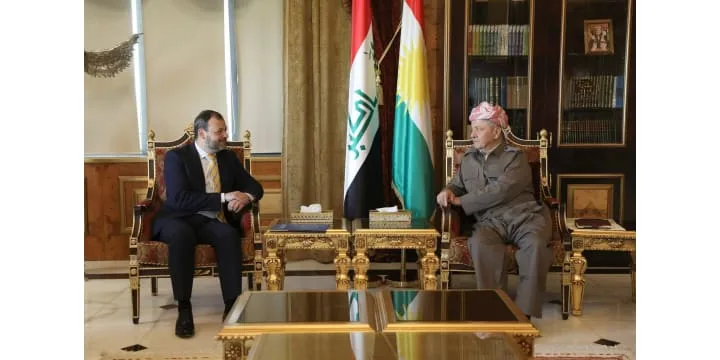 الرئيس بارزاني يستقبل مسؤول مكتب الاتحاد الأوروبي في إقليم كوردستان