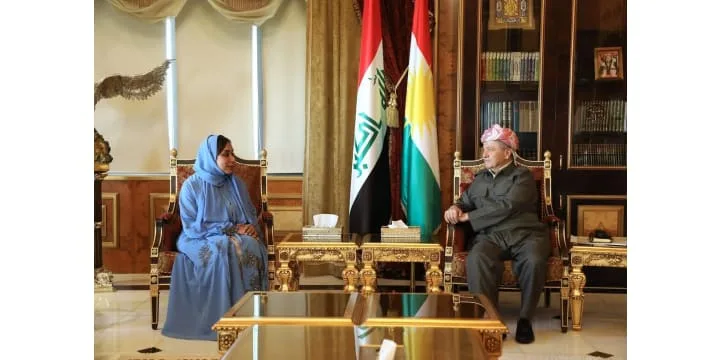 الرئيس بارزاني يستقبل القائمة بأعمال القنصلية العامة الإماراتية لدى أربيل