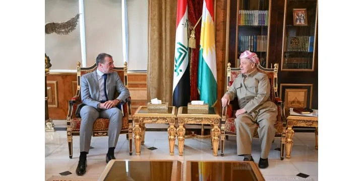 الرئيس بارزاني والقنصل العام الفرنسي يبحثان الأوضاع السياسية في العراق