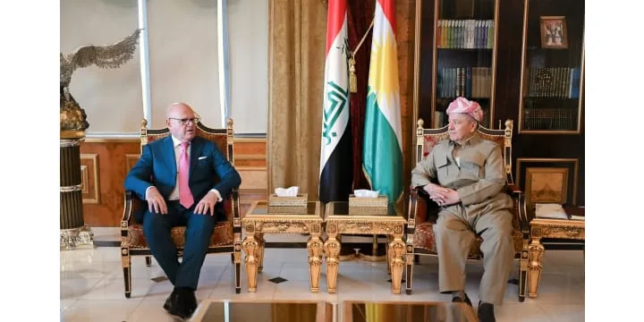الرئيس بارزاني يستقبل القنصل العام الإيطالي في أربيل