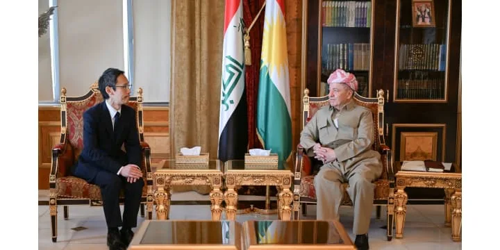 الرئيس بارزاني يستقبل القنصل العام الجديد لليابان في أربيل