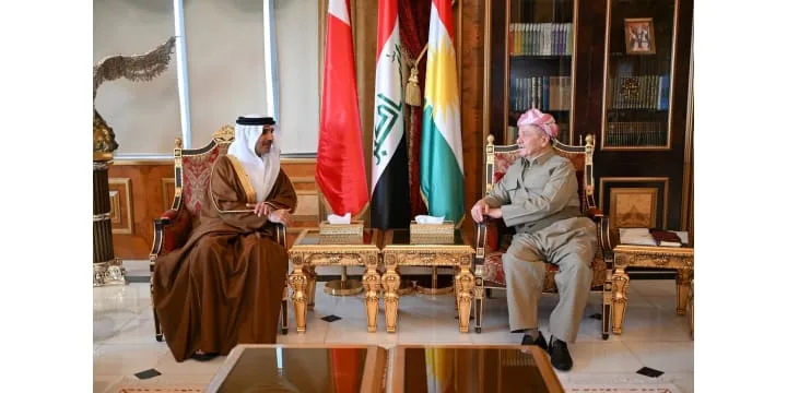 الرئيس بارزاني يستقبل السفير البحريني لدى العراق