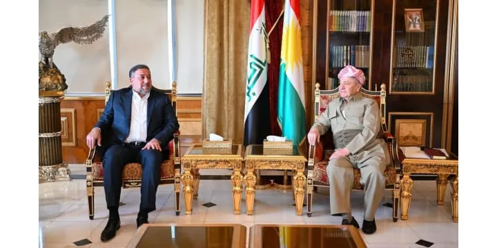 الرئيس بارزاني يستقبل رئيس تحالف السيادة