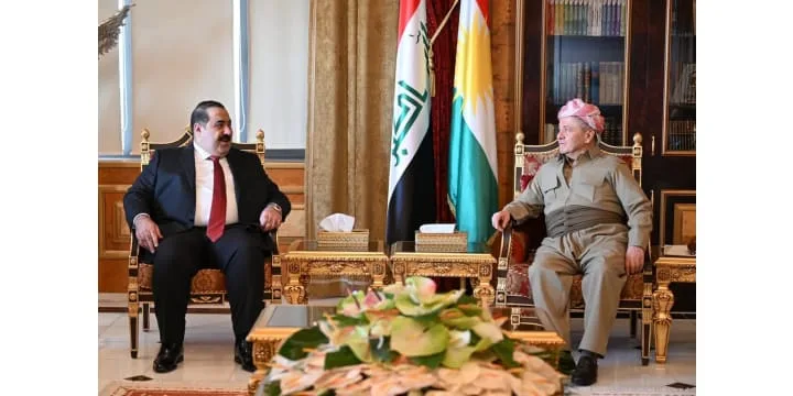 الرئيس بارزاني يستقبل رئيس تحالف العزم