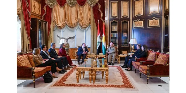President Barzani welcomes U.S. Chargé d’Affaires Joshua Harris
