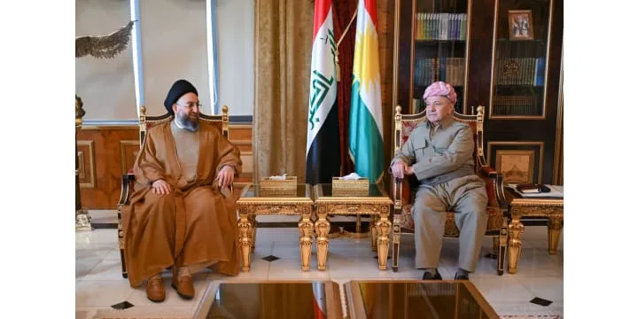 الرئيس بارزاني يناقش انتخابات مجلس النواب العراقي مع السيد عمار الحكيم