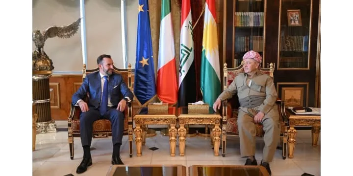 الرئيس بارزاني والسفير الإيطالي يناقشان انتخابات مجلس النواب العراقي وتشكيل الحكومة الجدية في كوردستان