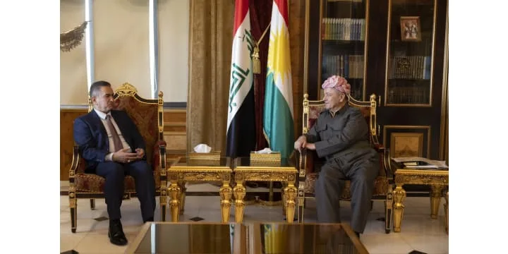 الرئيس بارزاني يلتقي رئيس تحالف البديل لمناقشة انتخابات مجلس النواب العراقي