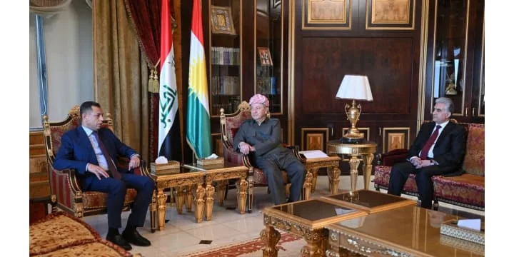 الرئيس بارزاني يستقبل رئيس جهاز المخابرات الوطني العراقي