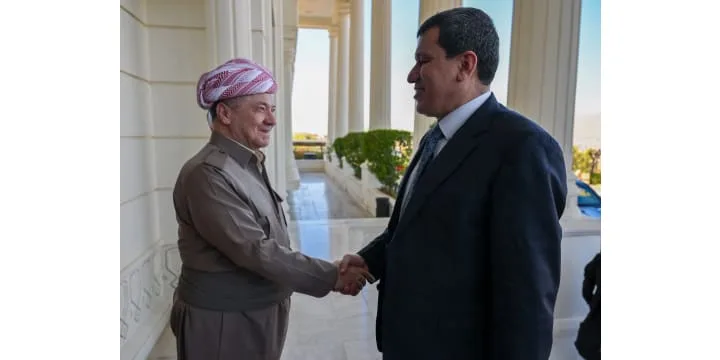 الرئيس بارزاني يستقبل مظلوم عبدي: يجب حل القضية الكوردية بطريقة ديمقراطية وسلمية في إطار سوريا الجديدة