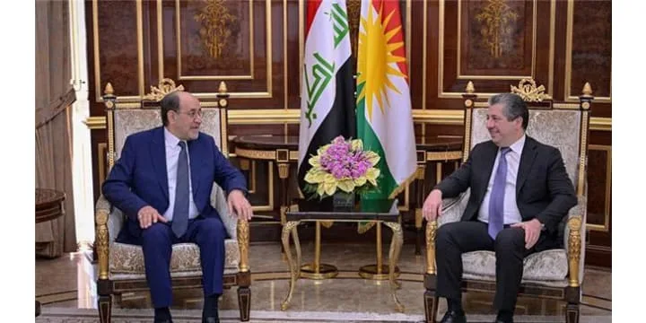 Saturday, November 22, 2025 Kurdistan Region Prime Minister Masrur Barzani met with Nuri al-Maliki, head of the State of Law Coalition.